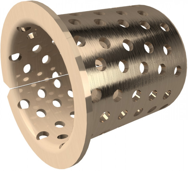 Cilinderbus met flens - BRO-MET L - Brons - 45/50/60-2.5x20 mm