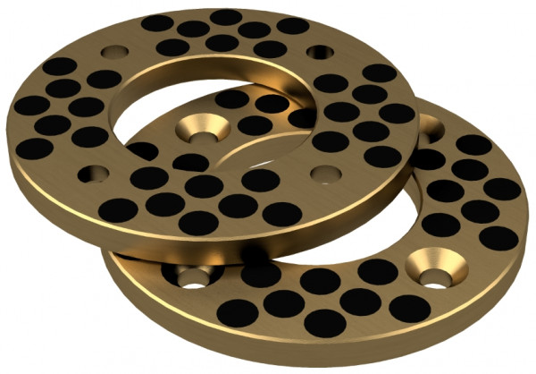 Rondelle de butée - LUB-MET - Bronze - PTFE - 25.2x55/5 mm