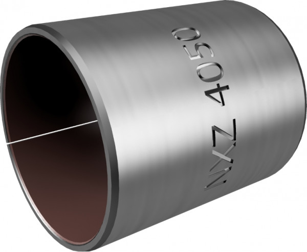 Palier lisse - Bague de palier - Bague cylindrique - NOX-MET - Inox / PTFE - 80/85x80 mm