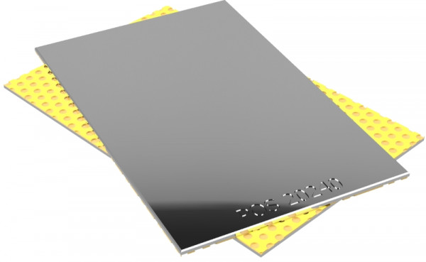 Glijplaat - POM-MET - Acier / POM - 500x245x1.5 mm