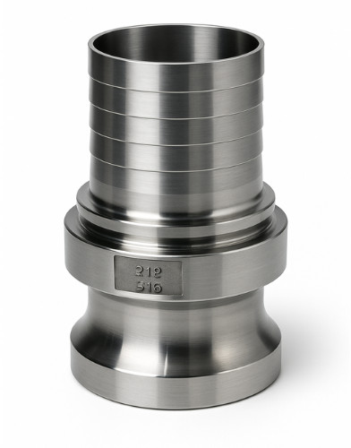 Camlock Mannelijk met Slangtule - Type ES - Aluminium - Geribte Tule - 2" - DN 50