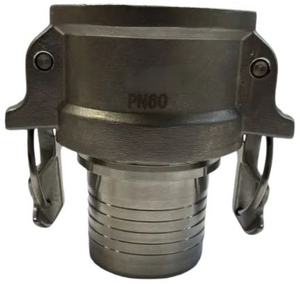 Raccord Camlock type C - femelle avec douille annelée - inox 316 - 1-1/2" - DN40 - C150 - avec verrou de sécurité - douille annelée