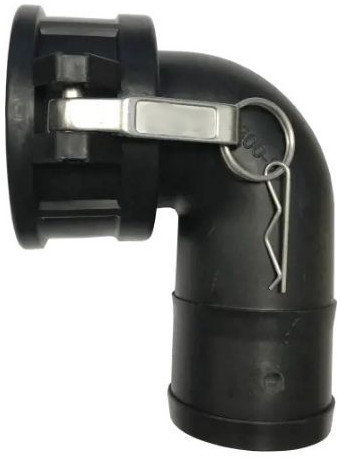 Raccord Camlock type C - femelle avec douille annelée - polypropylène - 2" - DN50 - C200 - coude 90 degrés