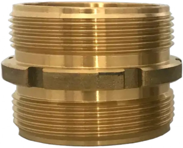 Tankwagenkoppeling dubbele nippel - Messing - 1"