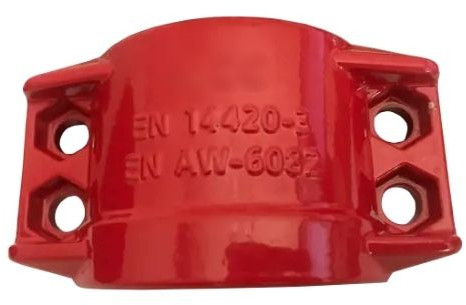 Veiligheidsklem 63-67 mm aluminium rood