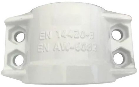 Veiligheidsklem 63-67 mm aluminium blanc