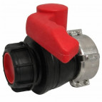 IBC adaptateur S60x6 - robinet avec 2 mannelijke 3/4“ uitgangen - robinet avec 2 vrouwelijke 3/4” adapters