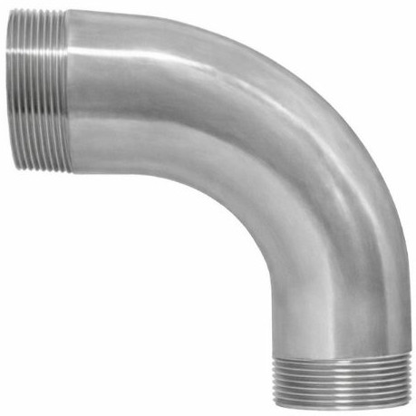 Raccord laitier - Raccord laitier - DIN 11851 - Koppelbocht 90° - Filetage mâle x Filetage mâle BSPP vlakdichtend - 4" x 4" - Inox 316