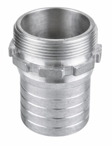 Tankwagenkoppeling Slangtule - RVS - 100mm x 4” buitendraad