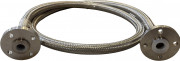PTFE Hose with Stainless Steel 316 Braided Cover – Complete with Rotating Flanges – PN10/40 EN 1092-1 – Flared PTFE Ends - DN50 - 1m