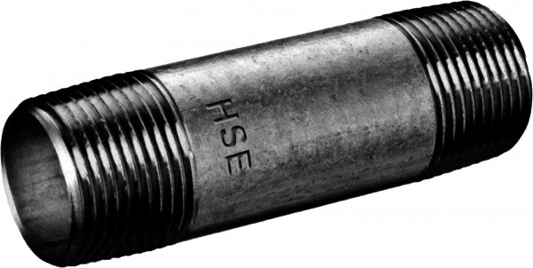 Pijpnippel type 23 zwart - 1 - 110 mm