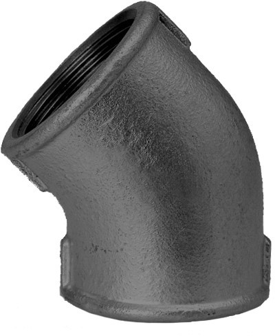 Fitwerk Zwart type 120 2" knie 45º 2x bindr.