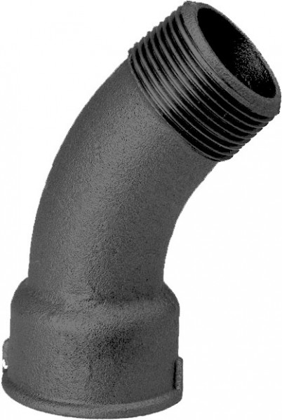 Bocht 45º type 40 zwart - 1/4"