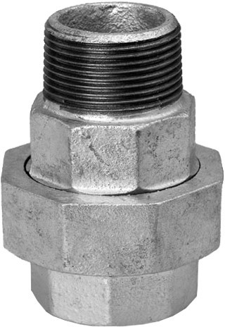 Koppeling vlakdichtend binnendraad x buitendraad type 331 gegalvaniseerd - 3/4"