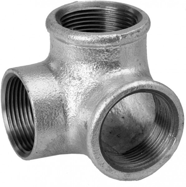 Knie met zijspruit binnendraad type 221 gegalvaniseerd - 3/4"