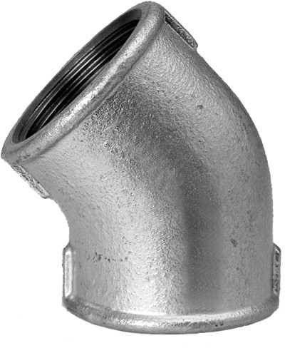Knie 45º binnendraad type 120 gegalvaniseerd - 3/4"