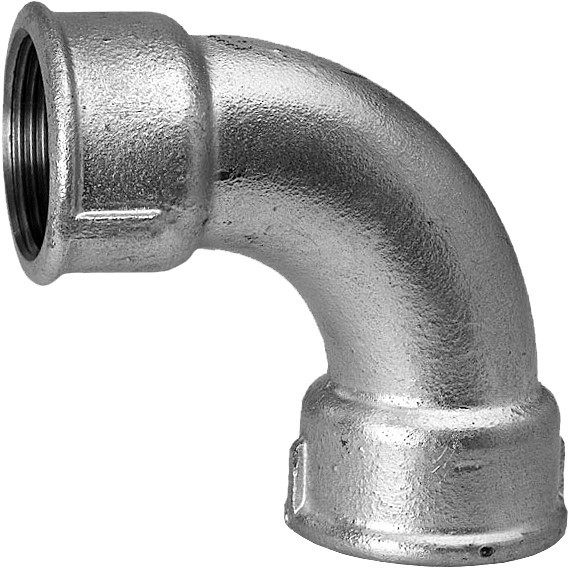 Korte bocht 90º binnendraad type 2A gegalvaniseerd - 1"