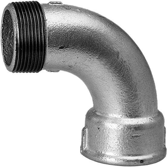 Korte coude filetage femelle x filetage mâle type 1A galvanisé - 1 1/2