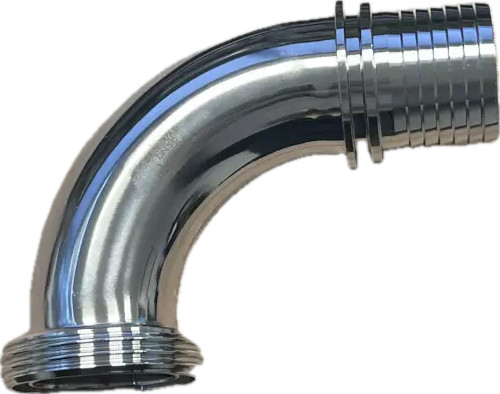 SMS-koppeling, mannelijke 90°-bocht met slangaansluiting