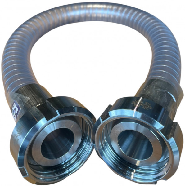 Zuivelslang/Voedselslang Transparant PVC - Compleet met Puntstuk/Wartel - DN40 - 8 meter