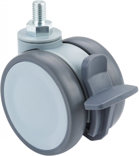 Kunststof dubbel wiel met rem Art.-Nr. F411.076