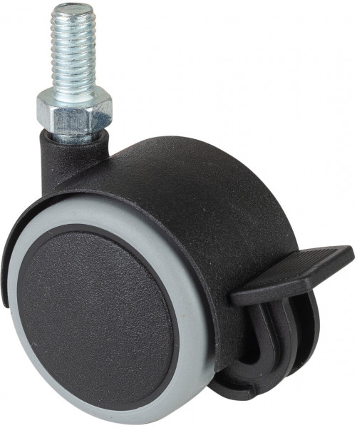 Kunststof dubbel wiel met rem Art.-Nr. F86.040.G08