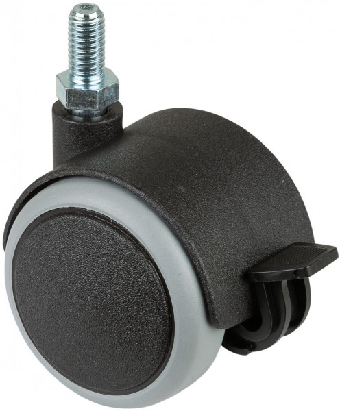 Kunststof dubbel wiel met rem Art.-Nr. F86.050.G08