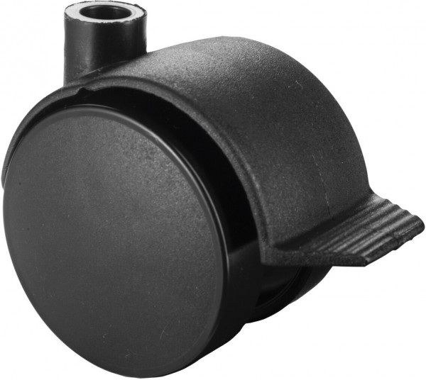 Kunststof dubbel wiel met rem voor meubelplaat Art.-Nr. F87.050