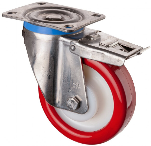 Inox zwaarlastwielen Réf. HS120.B28.160