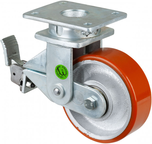 Roue industrielle avec ressort Réf. T100.C10.150