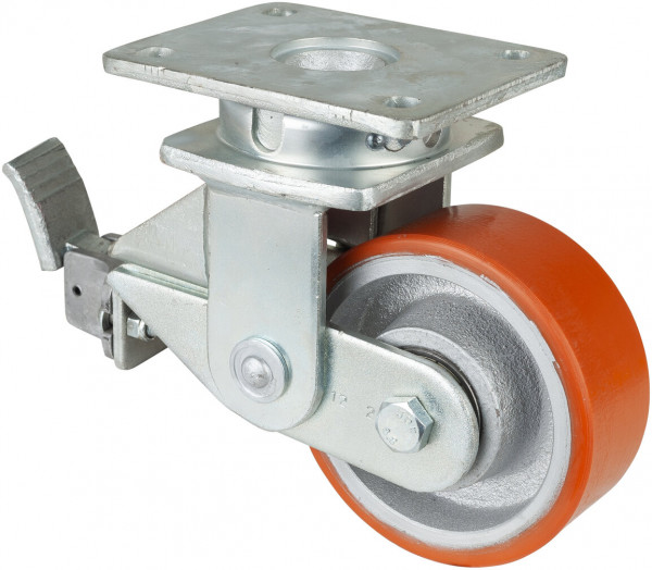 Roue industrielle avec ressort Réf. T120.C10.125