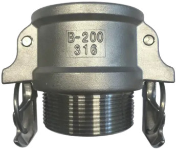 Camlock koppeling MIL type B SS - 3" zelfborgend