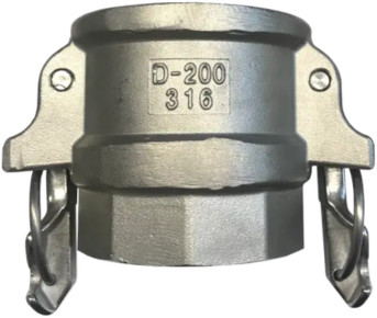 Camlock koppeling MIL type D SS - 4" zelfborgend
