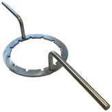 IBC Adapter - Deksel-sleutel - 6" - RVS 304