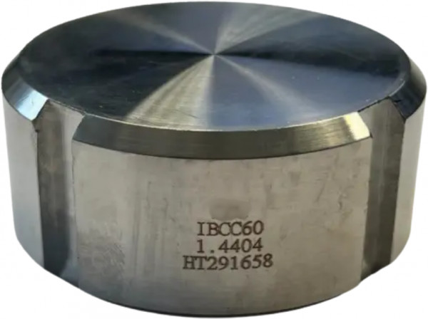 IBC Adapter - Afsluitdop - Binnendraad - S60x6 - RVS 316L