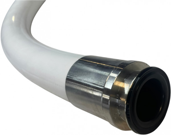 PTFE Slang met RVS 304 kern en Siliconen Mantel - Compleet met Tri Clamp flenzen - uitlopend PTFE