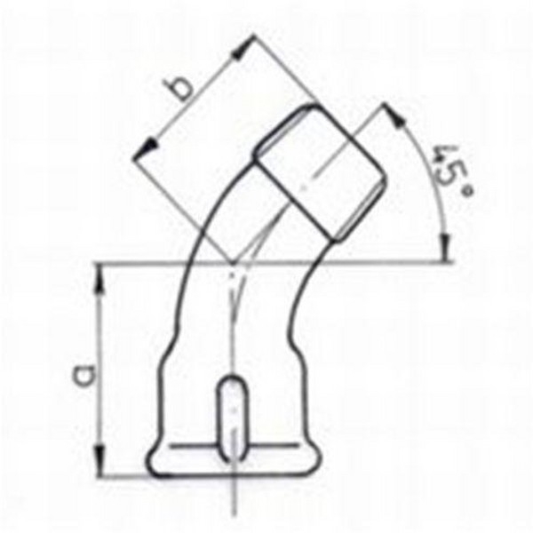 Coude 45° Nº40 Noir 1-1/2”