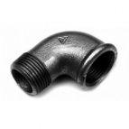 Bocht 90° Nr.2 Zwart 1/2”