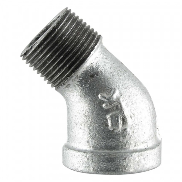 Coude à 45° n° 121 galvanisé 3/4”