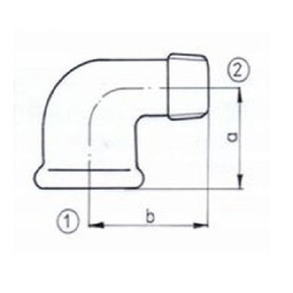 Coude 90° Nº92 Inox 1-1/4”