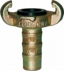Lüdecke klauwkoppeling SKB-DR avec embout de tuyau & borgrand draaibaar - SKB 13-DR - 1/2" (13 mm)